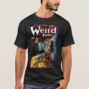 Vintage Weird Tales Magazine Man Watches Fiery Rit T-Shirt