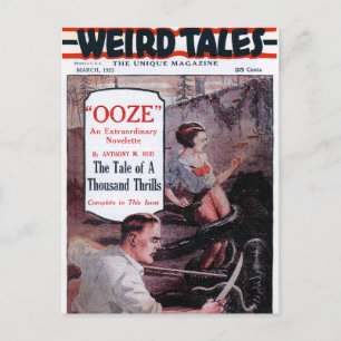 Vintage Weird Tales Ooze Cover 1923 Art Postcard