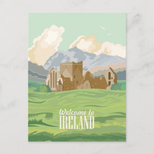 Vintage welcome to Ireland europe irish dublin  Postcard