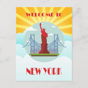 Vintage Welcome to New York Travel Postcard