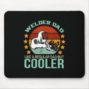 Vintage Welder Dad Like A Regular Dad But Cooler Mouse Mat
