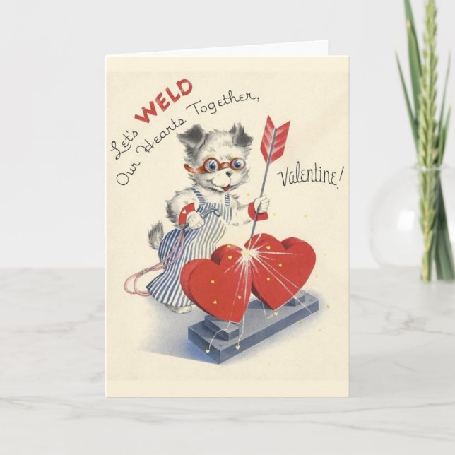 Vintage Welder Valentine's Day Card (Front)
