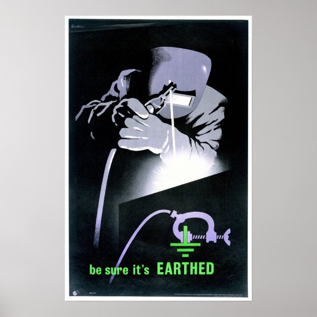 Vintage Welding Protective Gear Advertisement Poster (Front)