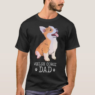 Vintage Welsh Corgi Dad Dog For Papa Father T-Shirt