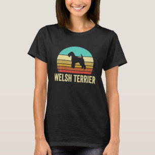 Vintage Welsh Terrier Dog Sunset T-Shirt