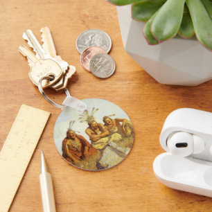 Vintage West, Guardians War or Peace by NC Wyeth Key Ring