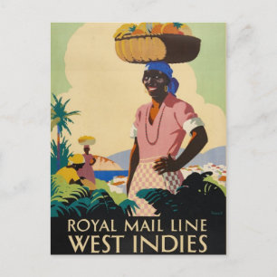 Vintage West Indies Travel Postcard