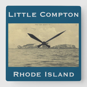 Vintage West Island, Sakonnet - Little Compton, RI Square Wall Clock