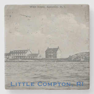 Vintage West Island, Sakonnet - Little Compton, RI Stone Coaster