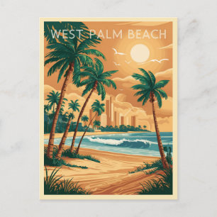 Vintage West Palm Beach, Florida Postcard