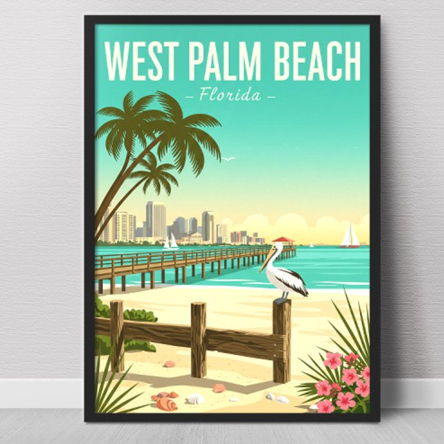 Vintage West Palm Beach Florida Poster (Creator Uploaded)