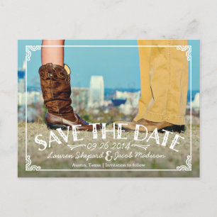 Vintage West Photo Save the Date Postcards
