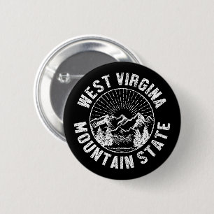 Vintage West Virginia 6 Cm Round Badge