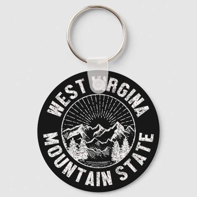 Vintage West Virginia Key Ring (Front)