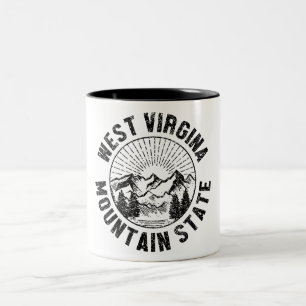 Vintage West Virginia Two-Tone Coffee Mug