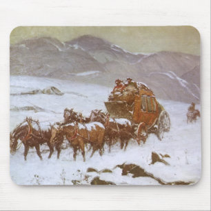 Vintage West, Why the Mail Was Late by Berninghaus Mouse Mat