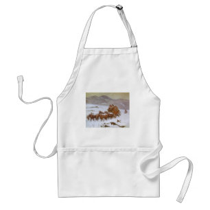 Vintage West, Why the Mail Was Late by Berninghaus Standard Apron