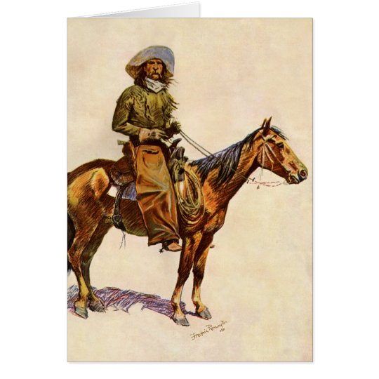 Vintage Western, An Arizona Cowboy by Remington Card