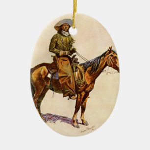 Vintage Western, An Arizona Cowboy by Remington Ceramic Tree Decoration