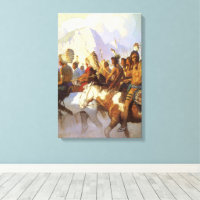 Vintage Western Art, Indian War Party by NC Wyeth