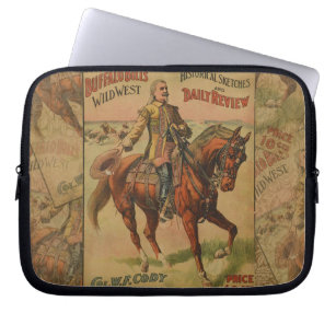 Vintage Western Buffalo Bill Wild West Show Poster Laptop Sleeve