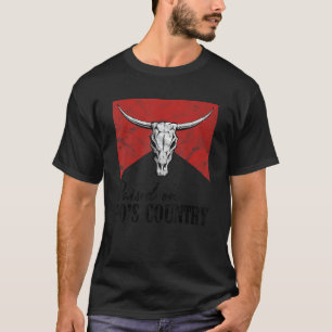 Vintage Western Bull Skull Raised On 90's Country  T-Shirt