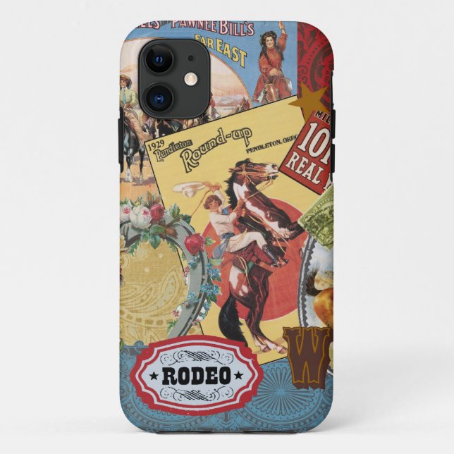 vintage western collage iphone 5 case (Back)