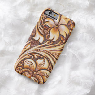 Vintage Western country cowboy tooled leather Barely There iPhone 6 Case