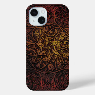 vintage western country tooled leather iPhone 15 case