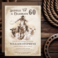 Vintage Western Cowboy Adult 60th Birthday Party