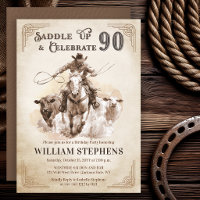 Vintage Western Cowboy Adult 90th Birthday Party