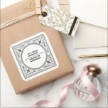 Vintage Western Cowboy Country Wedding Favour Square Sticker<br><div class="desc">Capture the timeless charm of the Wild West with our Vintage Western Cowboy Country Wedding Favour Square Stickers. Perfect for adding a personalised touch to your wedding favours,  these stickers are designed to evoke the rustic elegance of a classic country wedding.</div>