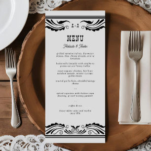 Vintage Western Cowboy Country Wedding  Menu