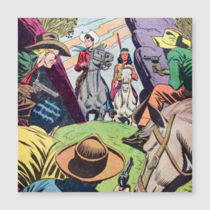 Vintage Western Cowboy Era Comic Book Scene