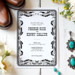Vintage Western Cowboy Rustic Country Wedding Invitation<br><div class="desc">Vintage Western Cowboy Rustic Country Wedding Invitation</div>