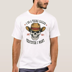 Vintage Western Cowboy Skull Illustration – Retro T-Shirt