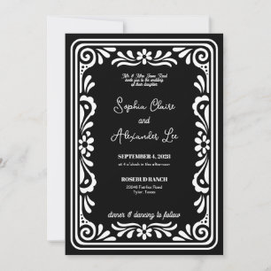 Vintage Western Cowboy Wedding Invitation