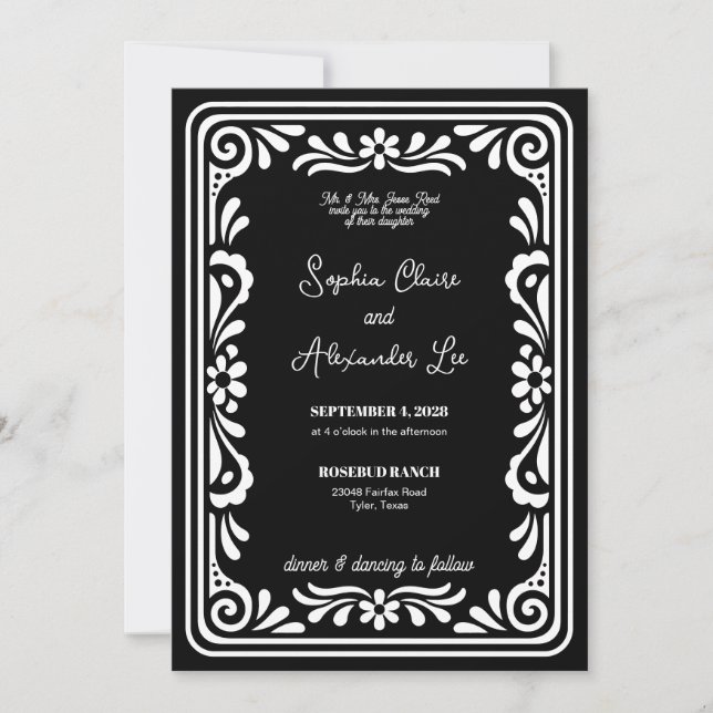 Vintage Western Cowboy Wedding Invitation (Front)
