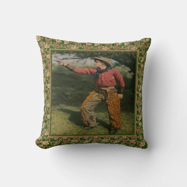 Vintage Western Cowboy with Chaps Cushion (Front)