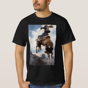 Vintage Western Cowboys, Bucking by NC Wyeth T-Shirt