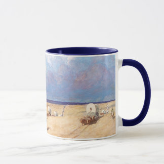 Vintage Western Cowboys, Covered Wagons by Wyeth Mug