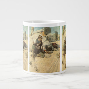Vintage Western Cowboys, Hopalong by NC Wyeth Large Coffee Mug