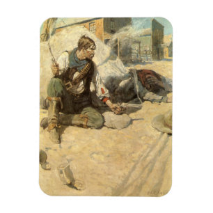 Vintage Western Cowboys, Hopalong by NC Wyeth Magnet
