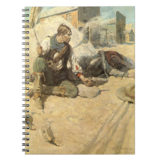 Vintage Western Cowboys, Hopalong by NC Wyeth Notebook