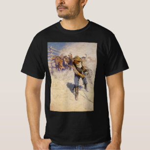 Vintage Western Cowboys, In the Corral by NC Wyeth T-Shirt