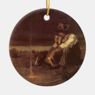 Vintage Western Cowboys, Plains Herder by NC Wyeth Ceramic Tree Decoration