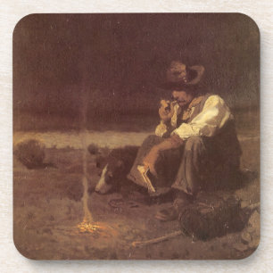 Vintage Western Cowboys, Plains Herder by NC Wyeth Coaster