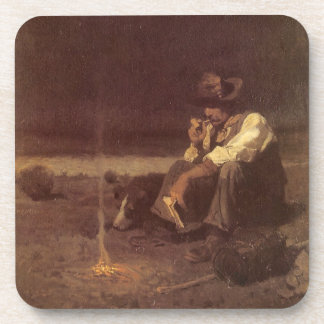 Vintage Western Cowboys, Plains Herder by NC Wyeth Coaster