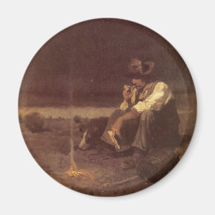 Vintage Western Cowboys, Plains Herder by NC Wyeth Magnet