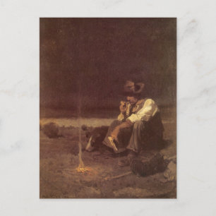 Vintage Western Cowboys, Plains Herder by NC Wyeth Postcard